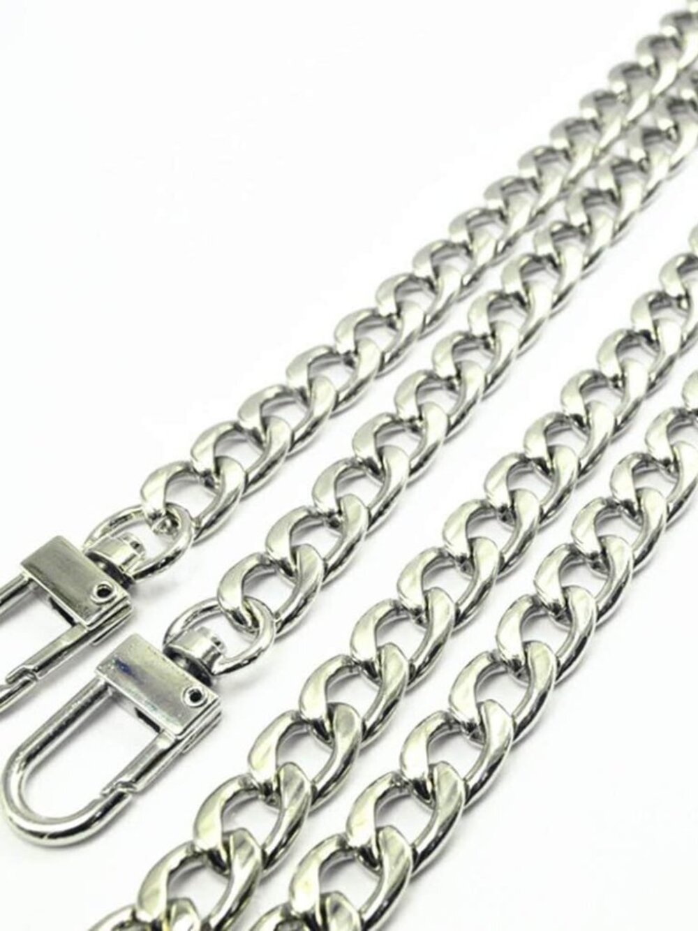 47" Silver Crossbody Chain Strap for Purse Handbag Shoulder Bag Replacement